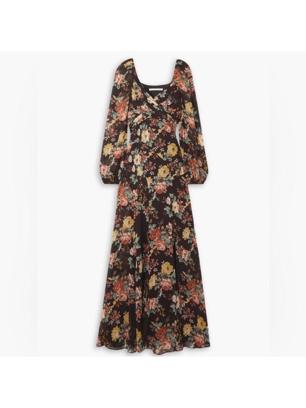 NWT Veronica Beard Floral Long-Sleeve Maxi Dress - Size 4